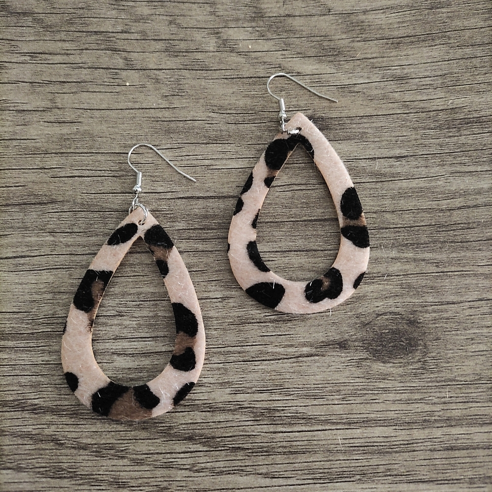 NWT Faux Leather Earrings